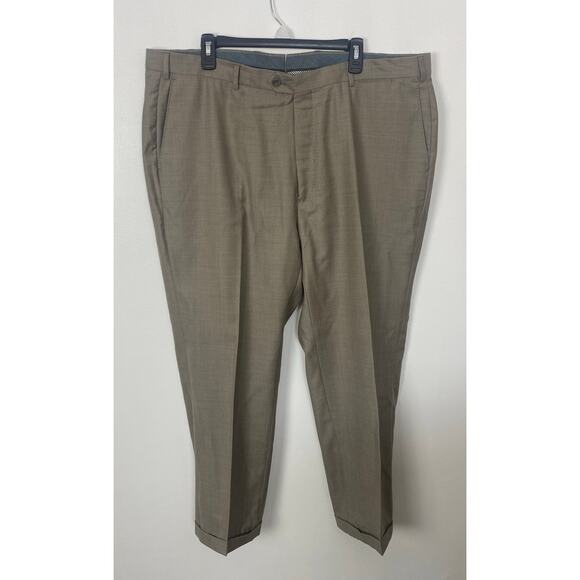 Men J. Hilburn Vitale Barberis Canonico wool cuffed 2-piece 3-button suit, 48R - Picture 9 of 11